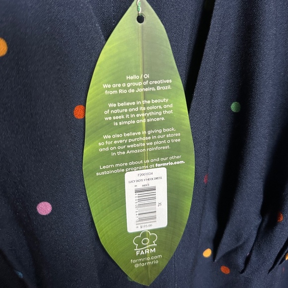 FARM Rio Lucy Dots V-Neck Dress NWT - Picture 8 of 10